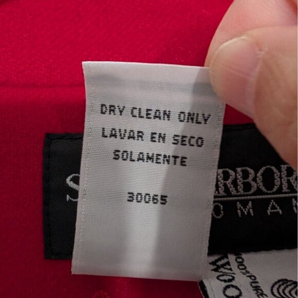 Vintage Sag Harbor Wool Blazer Womens Plus Size 20W Red Lined Notch Collar - Picture 7 of 12